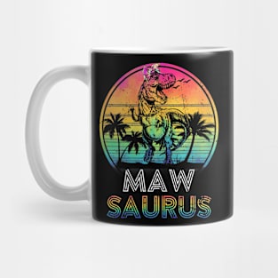 Mawsaurus Dinosaur Maw Saurus Family Matching Tie Dye Mug